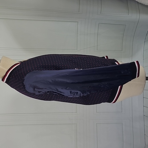 Blue & Red Polka Dot Lightweight Bomber Jacket- Clothr Ace AlmirAh Buzuyichu - Picture 4 of 8